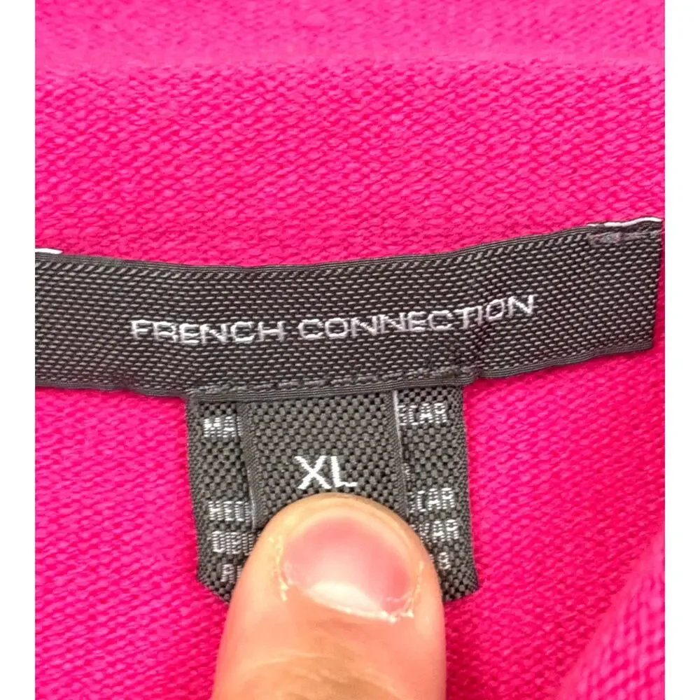 French Connection Womens XL Pink Mock Neck Pullover Sweater Luxe Soft Knit
